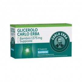 Glicerolo Carlo Erba Bambini 1375mg 18 supposte glicerolo