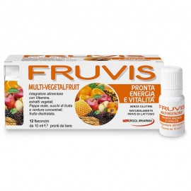 Fruvis Multi-Vegetalfruit Pronta energia e vitalità, 12 flaconcini monodose pronti da bere