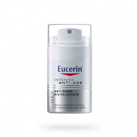 Eucerin MEN Intense Anti-Age Crema Uomo Antirughe Rivitalizzante, 50 ml