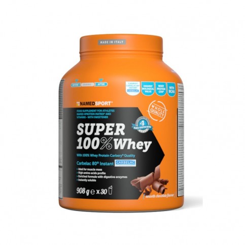 Named Sport Super 100% Whey Integratore Gusto Smooth Chocolate, 908 g