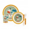 Nuby Set Svezzamento Bambù e Mais - 6m+, Giallo Giraffa