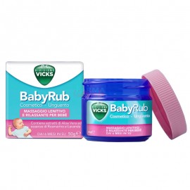 VIcks BabyRub, 50 ml - Unguento lenitivo e rilassante per il massaggio del bebè