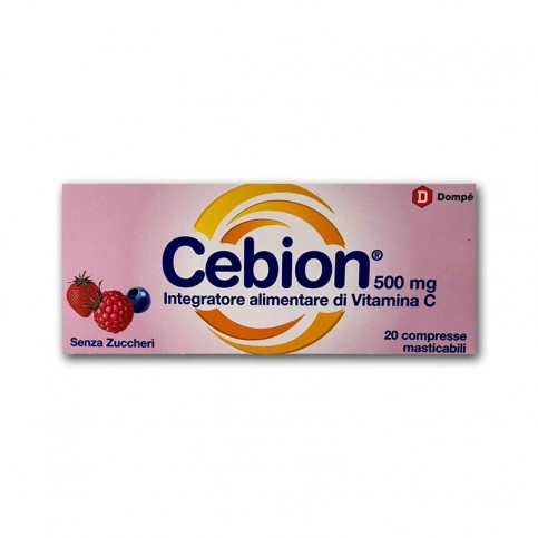 Cebion Vitamina C senza zucchero,  20 compresse masticabili