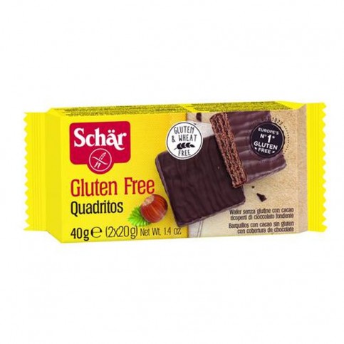 Schär Quadritos Wafer senza glutine, 2 x 20 g