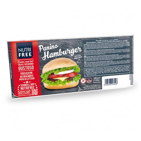 Nutrifree Panino Hamburger senza glutine, 2 panini x 90 g