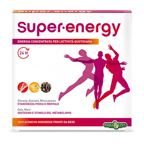 Erba Vita Super Energy, 10 flaconcini da 12 ml