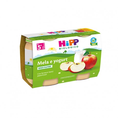 Hipp Bio Omogeneizzato Mela e Yogurt, 2x125 gr