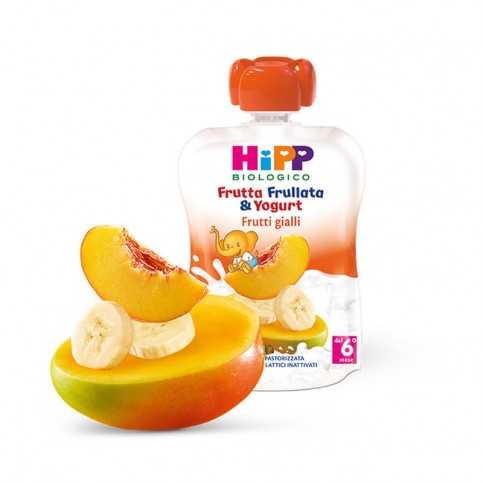 Hipp Bio Frutta Frullata con yogurt Frutti Gialli, 100 gr