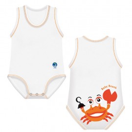 J BIMBI Body estivo neonato in cotone biologico Beach Granchio