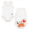 J BIMBI Body estivo neonato in cotone biologico Beach Collection Granchio, 1 pz