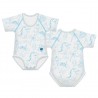 J BIMBI Body in cotone Bio Dinosaurs and Dragons Texture Blue, 1 pz