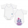 J Bimbi Body Neonato 4 Stagioni  in cotone bio Ippopotamo, 1 pz