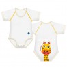 J Bimbi Body Neonato 4 Stagioni in cotone bio Giraffa, 1 pz