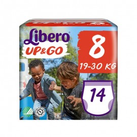 Libero UP&GO Taglia 8 19-30 kg, confezione da 14 pannolini